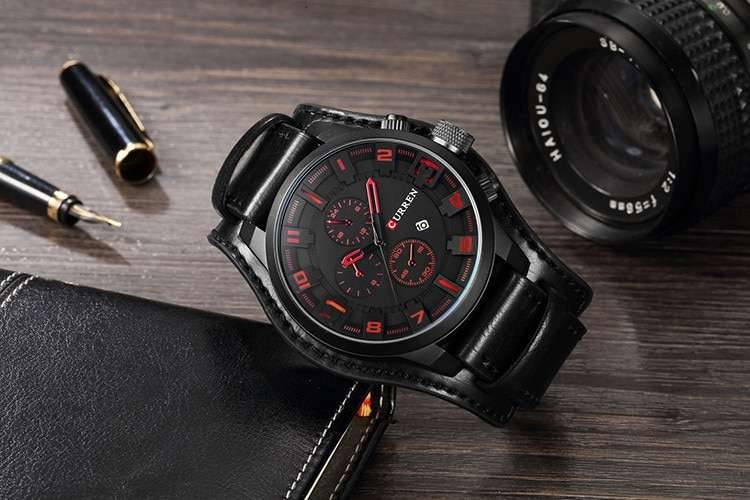 CURREN Top Brand Sport Mens Dropshipping Watches Male Clocks Date Sport Military Clock Leather Strap Quartz Men Watch Gift 8225