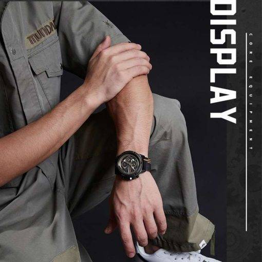 NAVIFORCE Mens Watches Top Brand Luxury Waterproof 24 hour Date Quartz Watch Man Leather Sport Wrist Watch Men Waterproof Clock Sports Watches