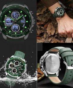 New NAVIFORCE Military Watches for Men Luxury Sport Chronograph Alarm WristWatch ​Waterproof Quartz Big Clock Digital Male Watch Sports Watches 