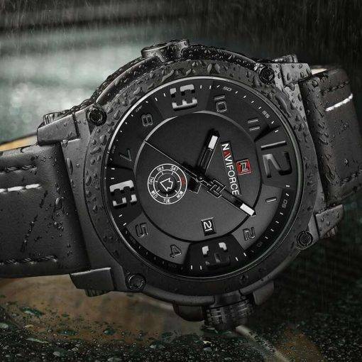 Top Brand Luxury NAVIFORCE Men Sports Watches Men's Army Military Leather Quartz Watch Male Waterproof Clock Relogio Masculino Sports Watches