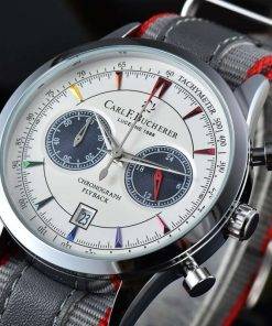 2023 New Carl F. Bucherer Limited Edition Five Needle Series Colorful Face Timer Blue Dial Top Fabric Strap Quartz Watch Men Quartz Watches 