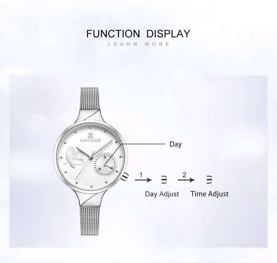 NAVIFORCE Women Watches Top Luxury Brand Fashion Steel Quartz Watch Ladies Waterproof Flower Girl Clock relogio feminino NAVIFORCE Women Watches Top Luxury Brand Fashion Steel Quartz Watch Ladies Waterproof Flower Girl Clock relogio feminino