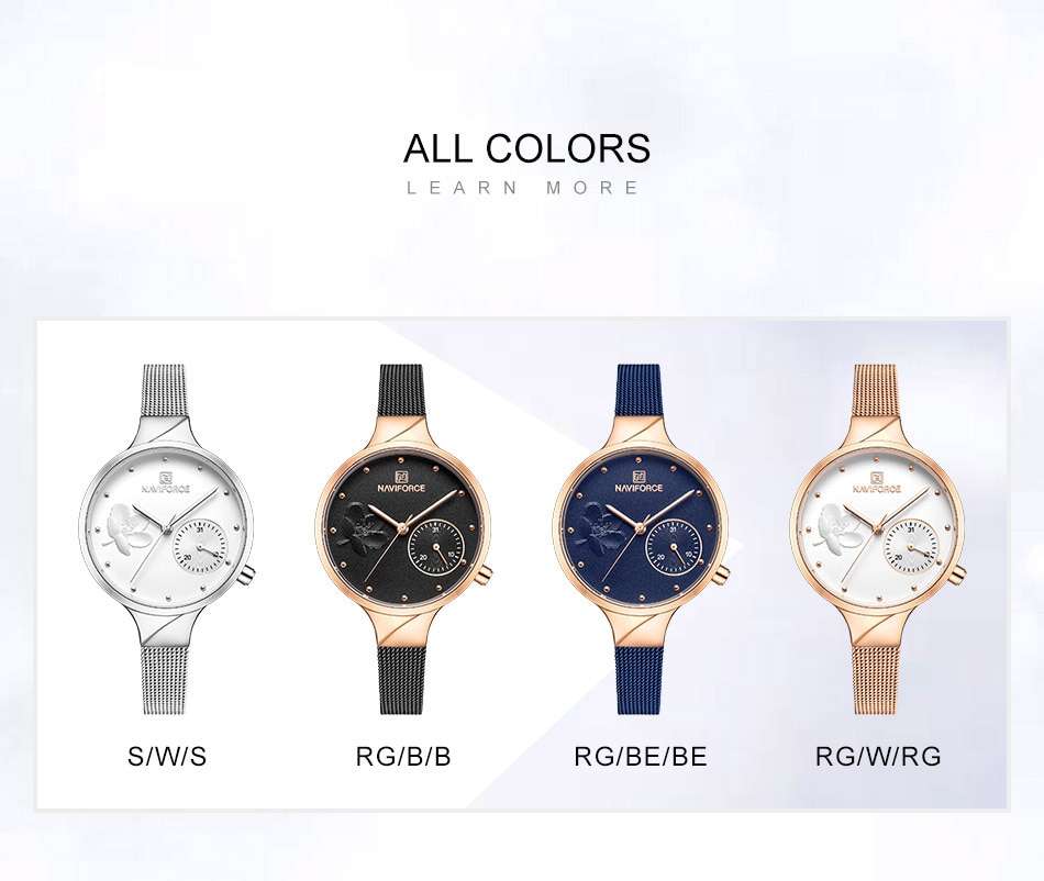 NAVIFORCE Women Watches Top Luxury Brand Fashion Steel Quartz Watch Ladies Waterproof Flower Girl Clock relogio feminino NAVIFORCE Women Watches Top Luxury Brand Fashion Steel Quartz Watch Ladies Waterproof Flower Girl Clock relogio feminino