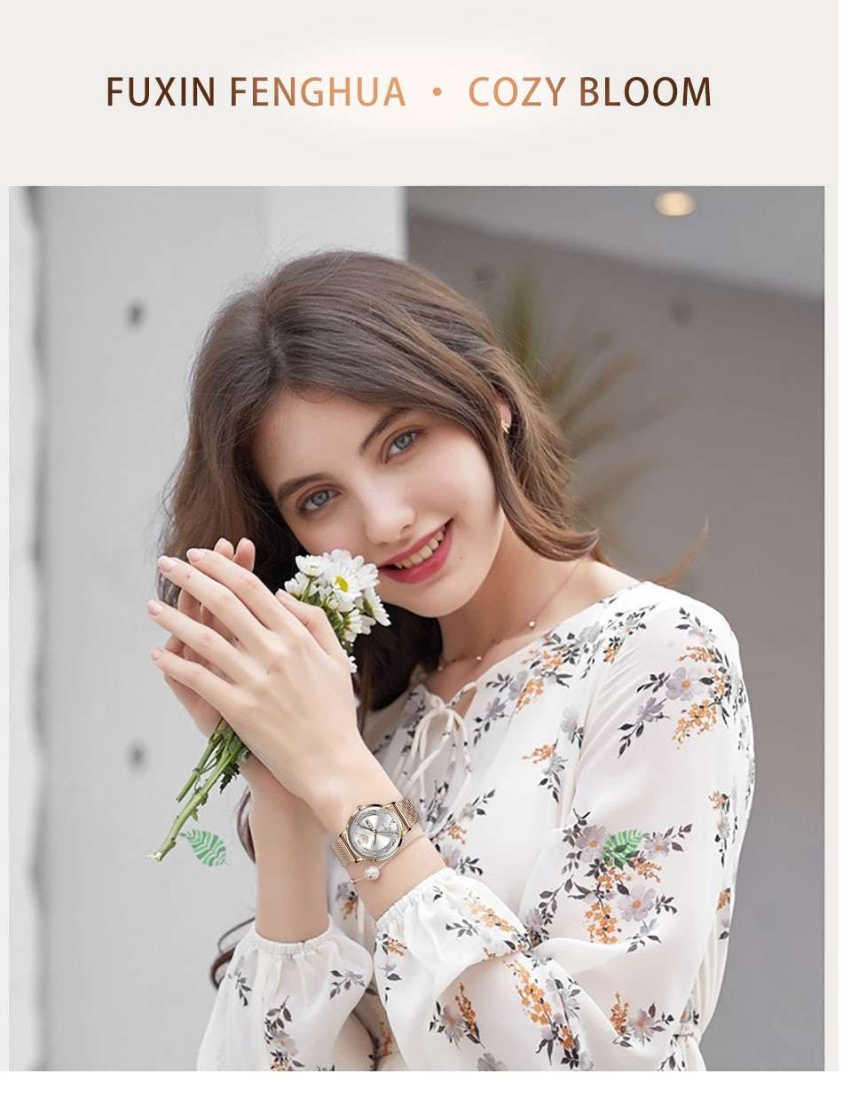 LIGE Women Watch Bracelet Quartz Clock Movement Simple Waterproof Rose Gold Stainless Steel Mesh Ladies Watches Relogio Feminino