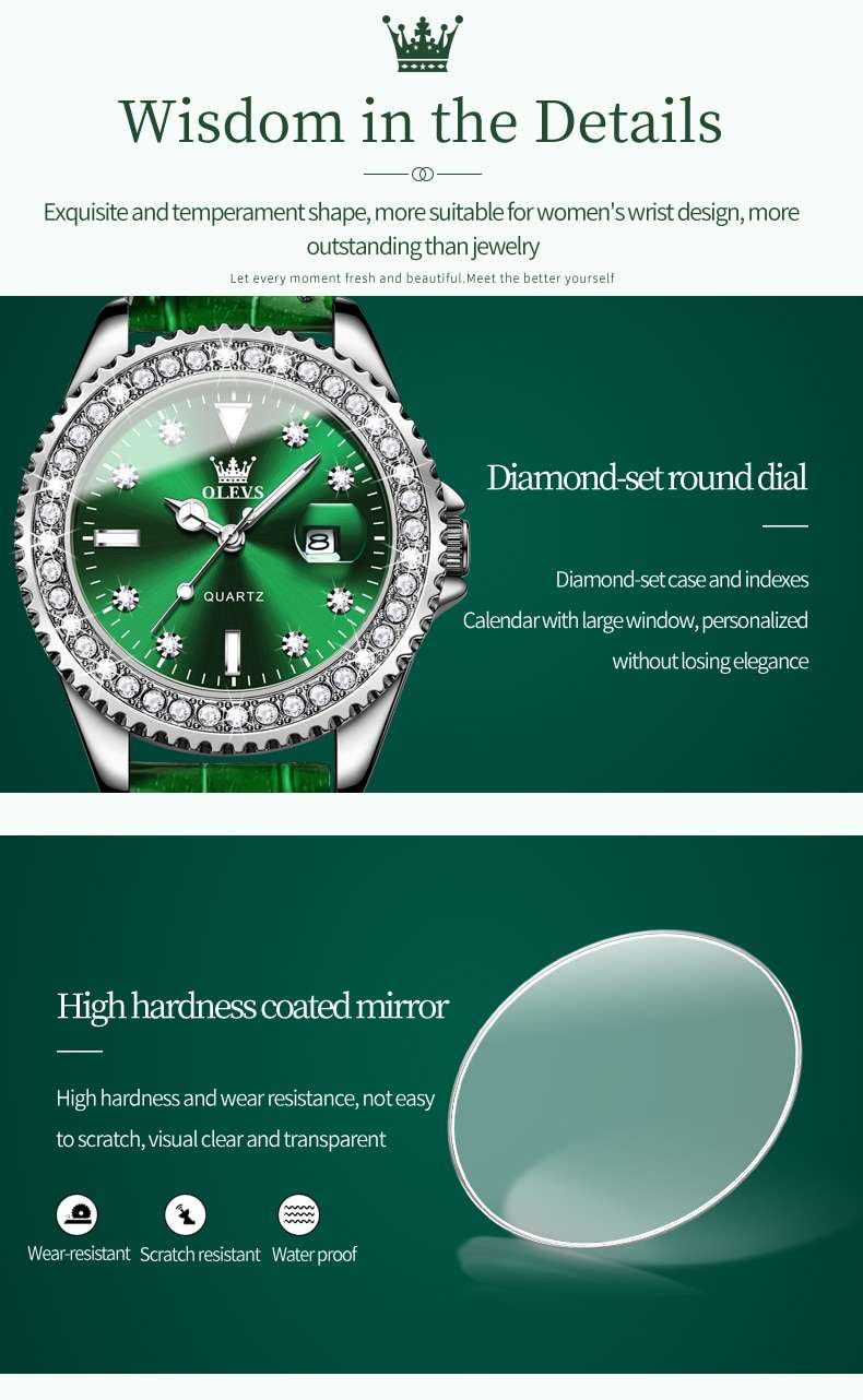 OLEVS Women's Watches Top Brand Original Quartz Ladies Watch Luxury Bezel Diamond Wristwatch Waterproof Enlarge Date New Arrival OLEVS Women's Watches Top Brand Original Quartz Ladies Watch Luxury Bezel Diamond Wristwatch Waterproof Enlarge Date New Arrival