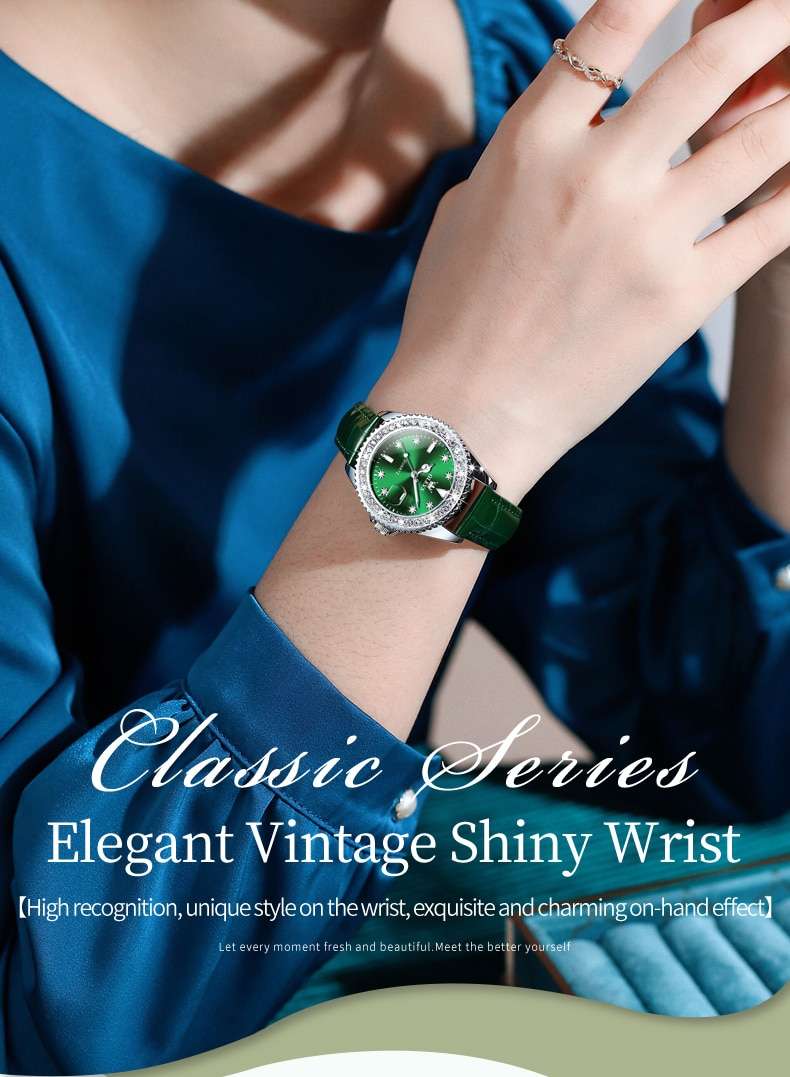 OLEVS Women's Watches Top Brand Original Quartz Ladies Watch Luxury Bezel Diamond Wristwatch Waterproof Enlarge Date New Arrival