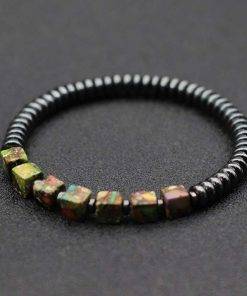 Antique Handmade Colorful Emperor Stone Bracelet Charms Hematite Wooden Mens Braclet For Armband Jewelry Homme Bracelets Bracelets