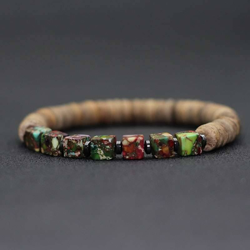 Antique Handmade Colorful Emperor Stone Bracelet Charms Hematite Wooden Mens Braclet For Armband Jewelry Homme Antique Handmade Colorful Emperor Stone Bracelet Charms Hematite Wooden Mens Braclet For Armband Jewelry Homme