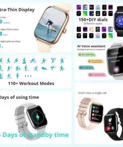 COLMI C61 Smartwatch 1.9 inch Full Screen Bluetooth Calling Heart Rate Sleep Monitor 100+ Sport Models Smart Watch For Men Women Sports & Smartwatches Sports & Smartwatches