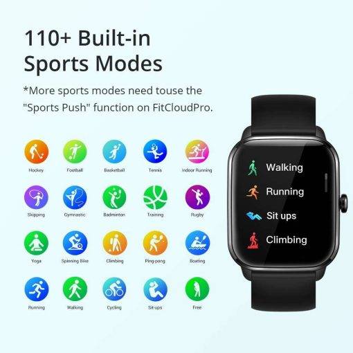 COLMI C61 Smartwatch 1.9 inch Full Screen Bluetooth Calling Heart Rate Sleep Monitor 100+ Sport Models Smart Watch For Men Women Sports & Smartwatches Sports & Smartwatches