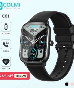 COLMI C61 Smartwatch 1.9 inch Full Screen Bluetooth Calling Heart Rate Sleep Monitor 100+ Sport Models Smart Watch For Men Women Sports & Smartwatches Sports & Smartwatches