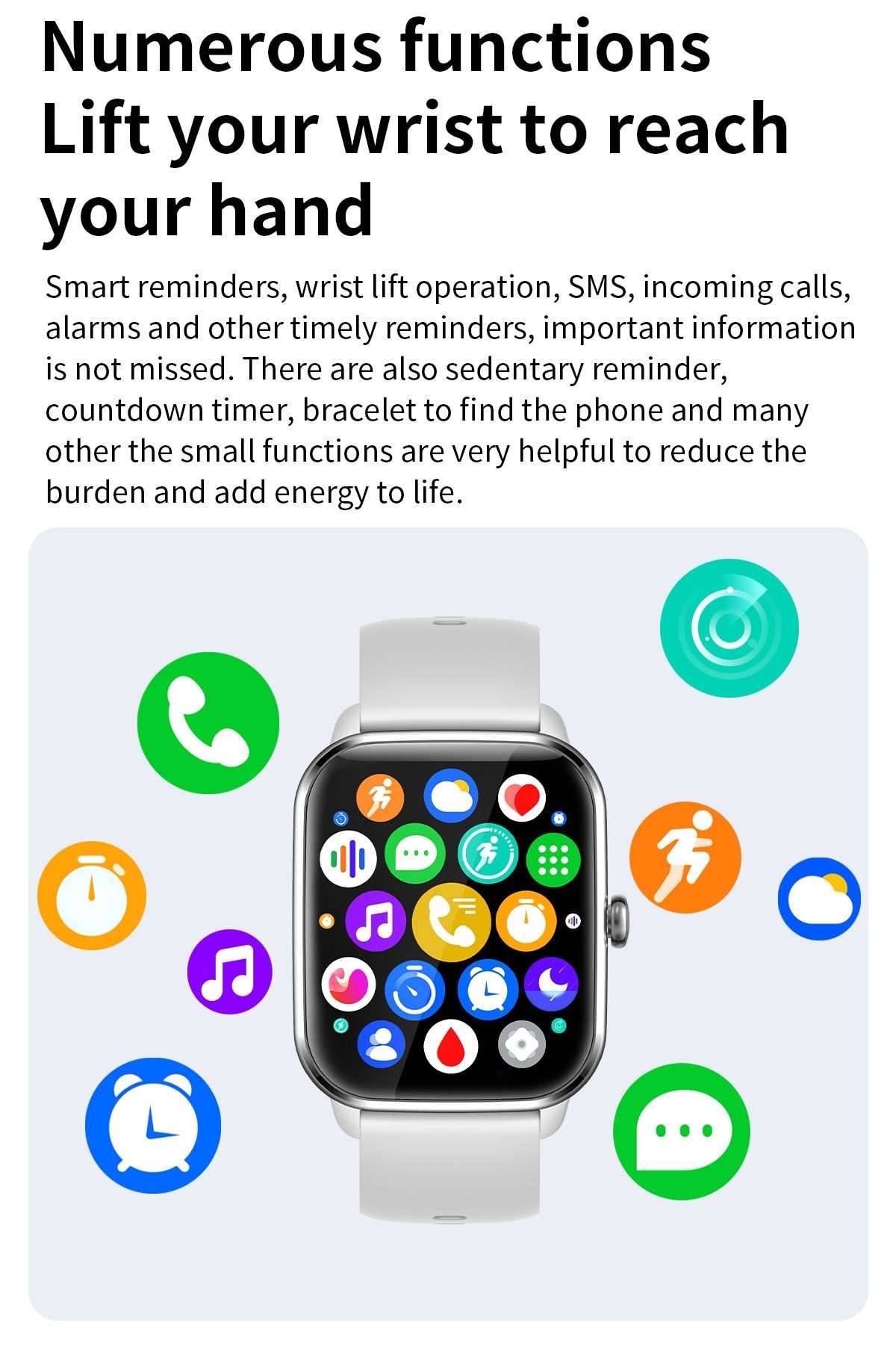 COLMI C61 Smartwatch 1.9 inch Full Screen Bluetooth Calling Heart Rate Sleep Monitor 100+ Sport Models Smart Watch For Men Women COLMI C61 Smartwatch 1.9 inch Full Screen Bluetooth Calling Heart Rate Sleep Monitor 100+ Sport Models Smart Watch For Men Women