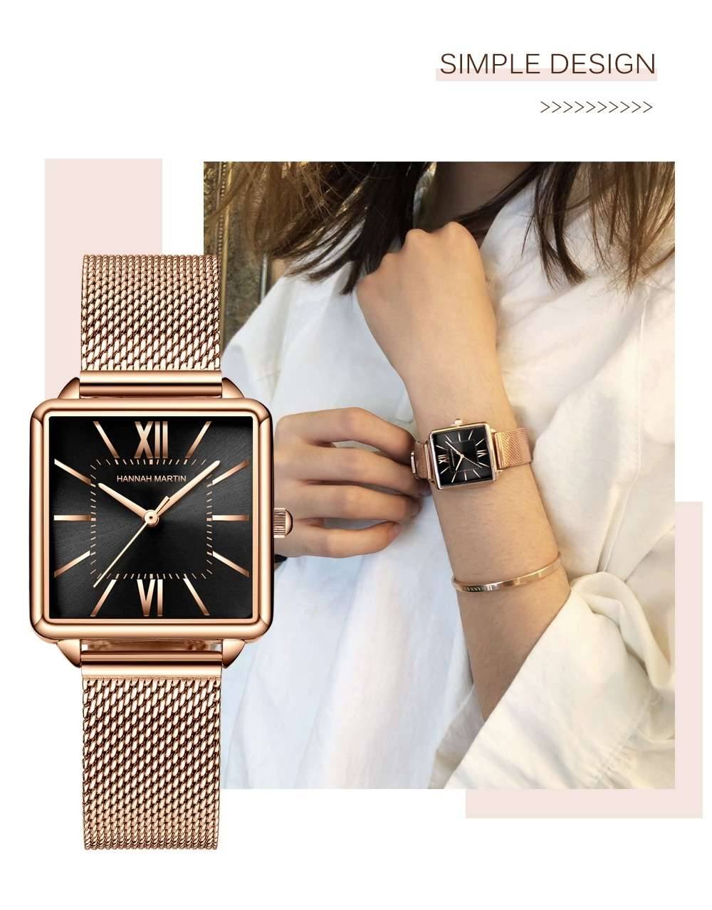 Japan Quartz Movement Green Dial Roman Square Watches Case Stanless Steel Fashion Wristwatch Ladies Rose Gold Watches For Women Japan Quartz Movement Green Dial Roman Square Watches Case Stanless Steel Fashion Wristwatch Ladies Rose Gold Watches For Women