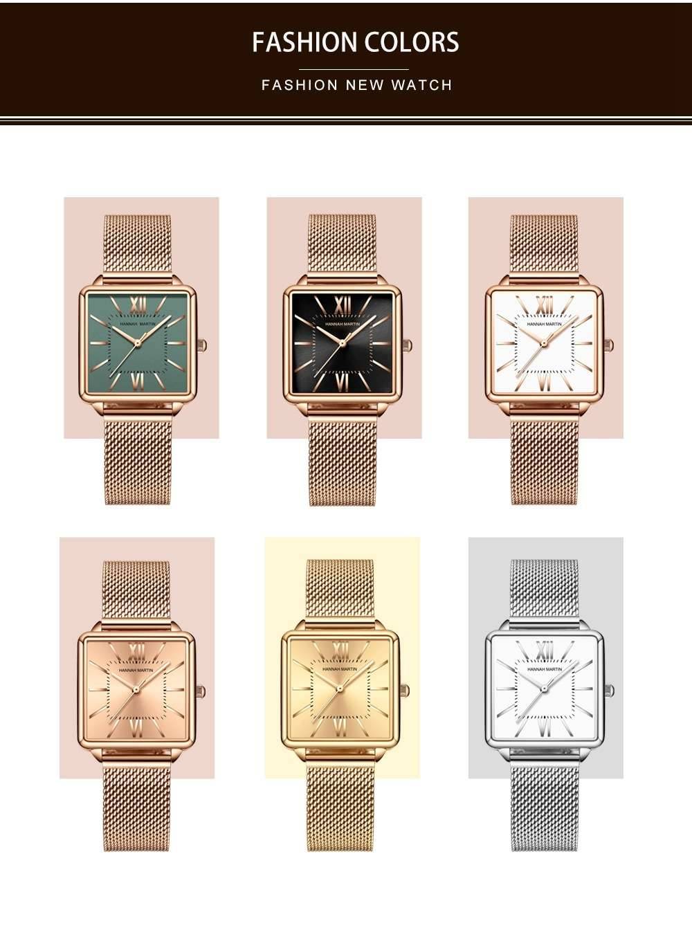 Japan Quartz Movement Green Dial Roman Square Watches Case Stanless Steel Fashion Wristwatch Ladies Rose Gold Watches For Women Japan Quartz Movement Green Dial Roman Square Watches Case Stanless Steel Fashion Wristwatch Ladies Rose Gold Watches For Women