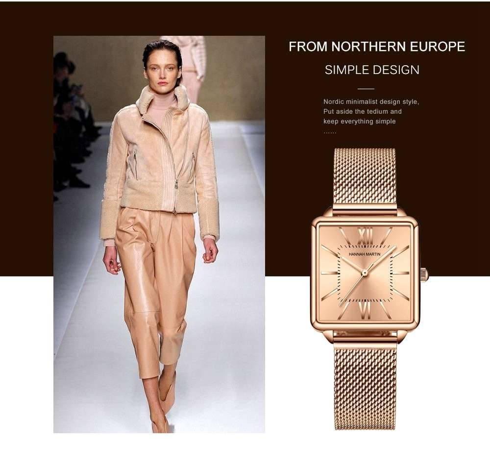 Japan Quartz Movement Green Dial Roman Square Watches Case Stanless Steel Fashion Wristwatch Ladies Rose Gold Watches For Women Japan Quartz Movement Green Dial Roman Square Watches Case Stanless Steel Fashion Wristwatch Ladies Rose Gold Watches For Women