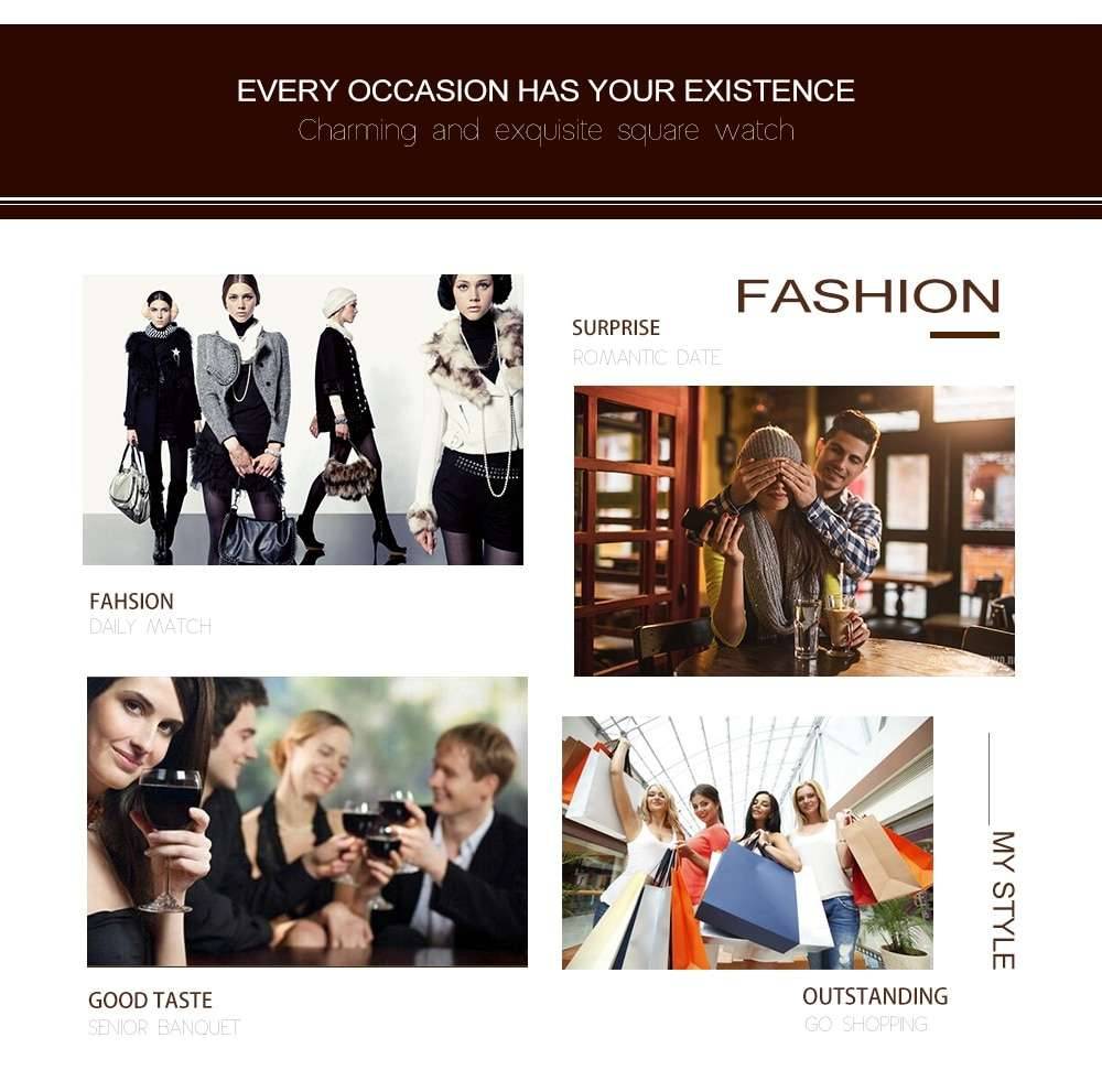 Japan Quartz Movement Green Dial Roman Square Watches Case Stanless Steel Fashion Wristwatch Ladies Rose Gold Watches For Women Japan Quartz Movement Green Dial Roman Square Watches Case Stanless Steel Fashion Wristwatch Ladies Rose Gold Watches For Women