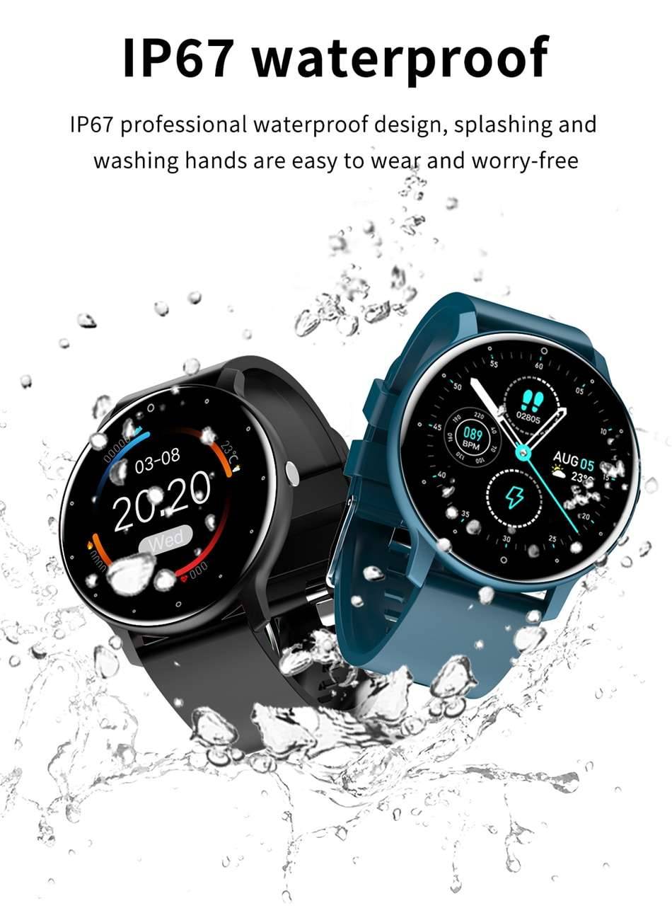 LIGE 2022 New Smart Watch Men Full Touch Screen Sport Fitness Watch IP67 Waterproof Bluetooth For Android ios smartwatch Men+box