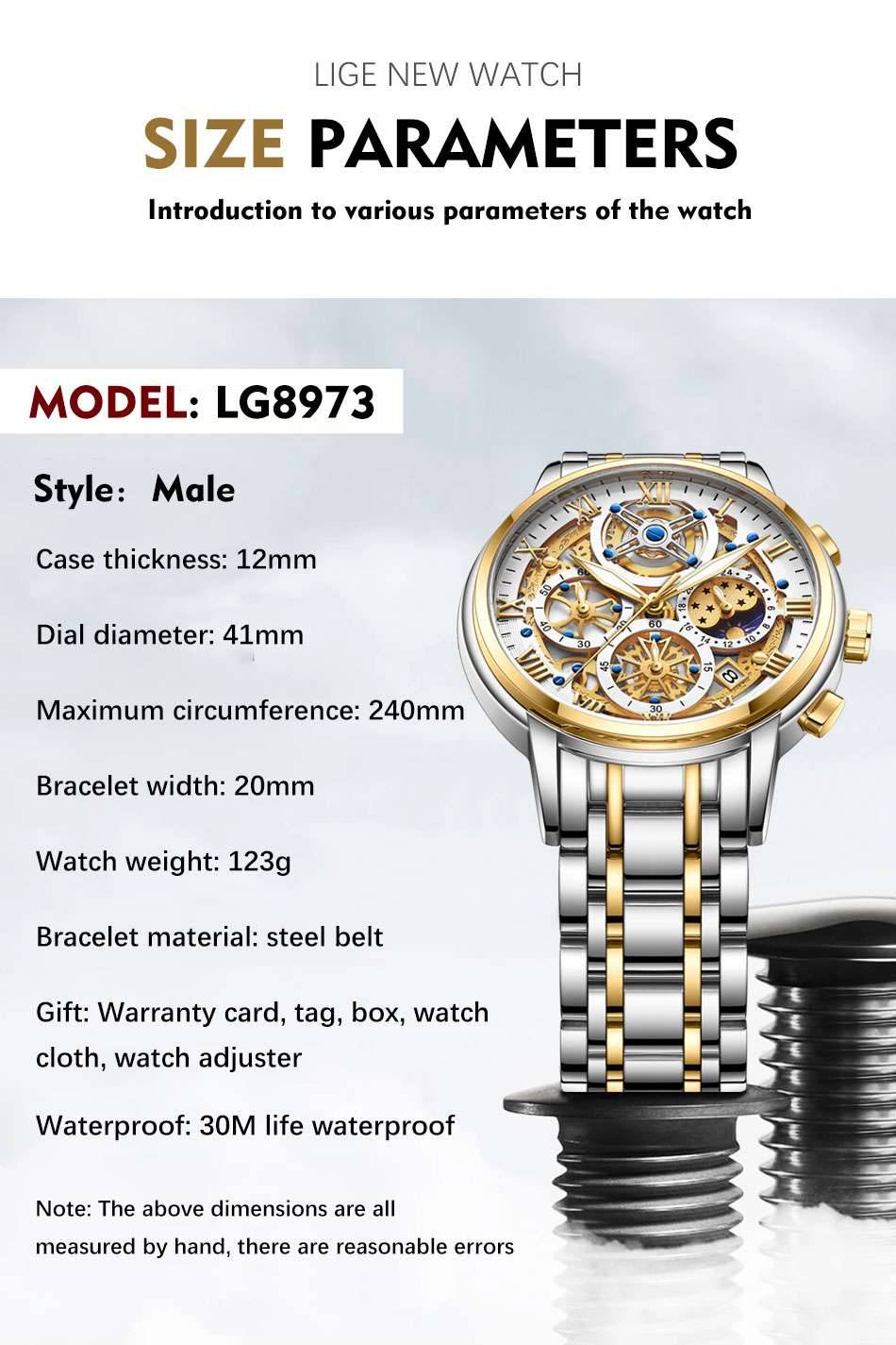 LIGE Men Watch Top Brand Original Sports Quartz Mens Watches Full Steel Waterproof Chronograph Wristwatch Men Relogio Masculino LIGE Men Watch Top Brand Original Sports Quartz Mens Watches Full Steel Waterproof Chronograph Wristwatch Men Relogio Masculino