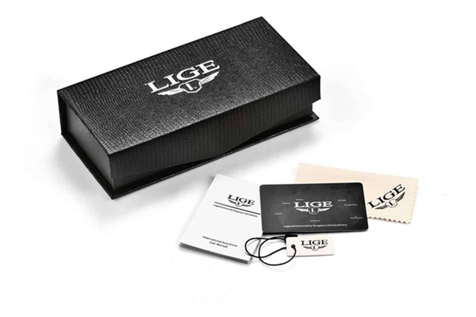 LIGE Women Watch Bracelet Quartz Clock Movement Simple Waterproof Rose Gold Stainless Steel Mesh Ladies Watches Relogio Feminino