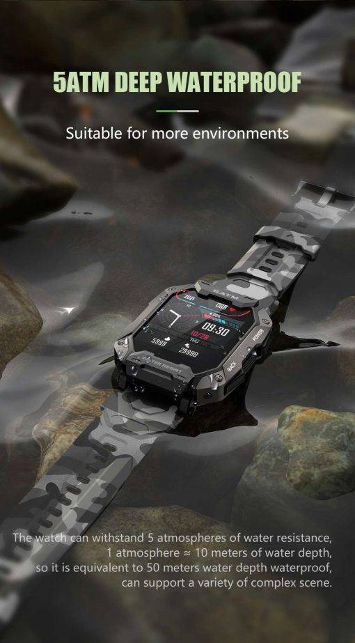 MELANDA 2022 New Smart Watch Men IP68 5ATM Waterproof Outdoor Sports Fitness Tracker Health Monitor Smartwatch for Android IOS Men Sports & Smartwatches