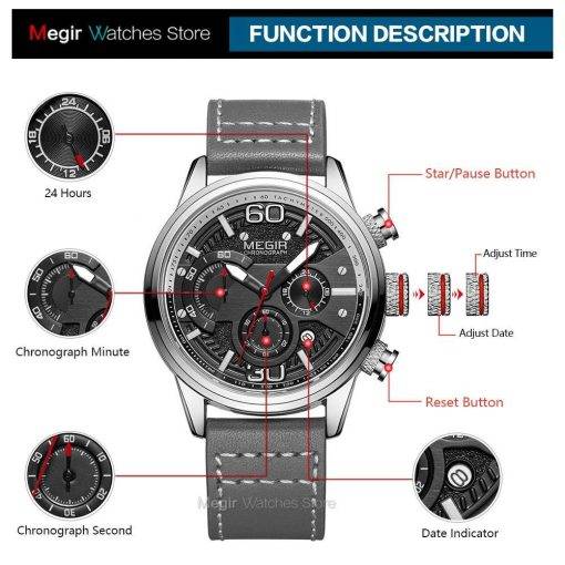 Megir Fashion Mens Watches 2020 Luxury Top Brand Quartz Watch Military Sport Mesh Strap Waterproof Wrist Watches Men Relogios Men Quartz Watches