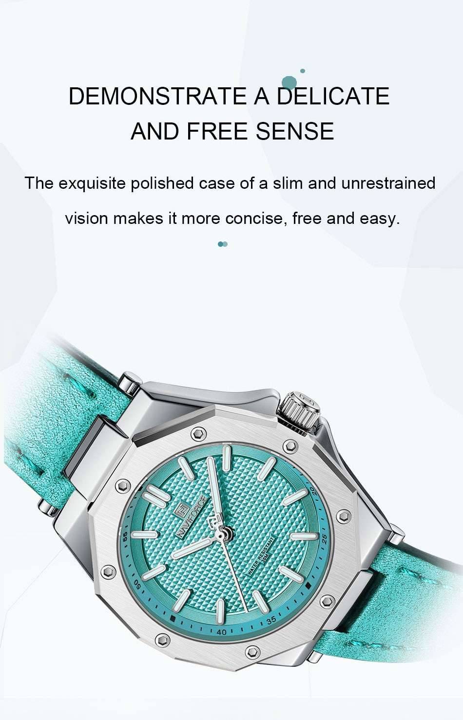 NAVIFORCE Quartz Leather Bracelet Luxury Women Simple Popular Lady Watch Waterproof Women Wathches Female Watch Reloj Mujer NAVIFORCE Quartz Leather Bracelet Luxury Women Simple Popular Lady Watch Waterproof Women Wathches Female Watch Reloj Mujer