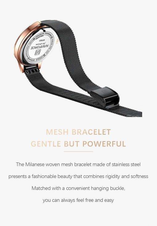 NAVIFORCE Top Brand Women Watch Luxury Fashion Quartz Watches for Women Brief Dail Elegant Waterproof Wristwatch Gift for Female Women Quartz Watches