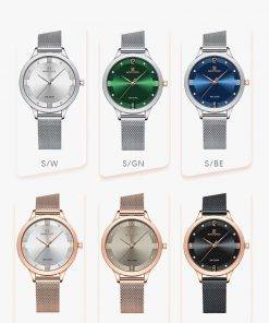 NAVIFORCE Top Brand Women Watch Luxury Fashion Quartz Watches for Women Brief Dail Elegant Waterproof Wristwatch Gift for Female Women Quartz Watches 
