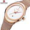 NAVIFORCE Watch Women Fashion Dress Quartz Watches Lady Stainless Steel Waterproof Wristwatch Simple Girl Clock Relogio Feminino Women Quartz Watches