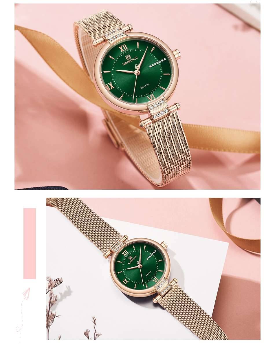 NAVIFORCE Women Watches Luxury Fashion Diamond Ladies Wristwatches Stainless Steel Mesh Strap Female Quartz Watch Girl Relogio NAVIFORCE Women Watches Luxury Fashion Diamond Ladies Wristwatches Stainless Steel Mesh Strap Female Quartz Watch Girl Relogio