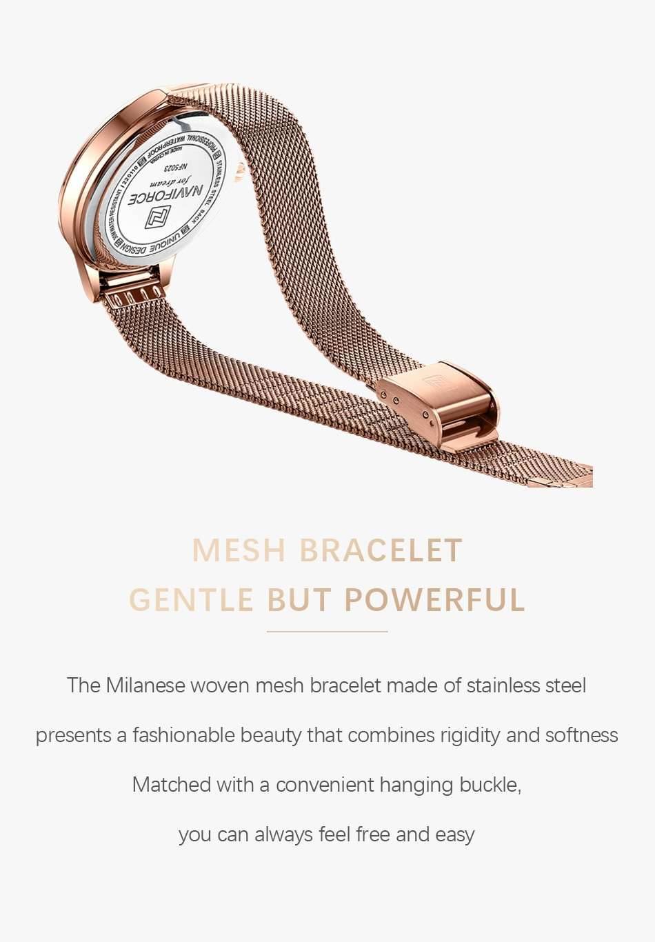 NAVIFORCE Women Watches New Fashion Luxury Brand Women's Watch Stainless Strap Quartz Wrist Watch For Female Relogio Feminino NAVIFORCE Women Watches New Fashion Luxury Brand Women's Watch Stainless Strap Quartz Wrist Watch For Female Relogio Feminino