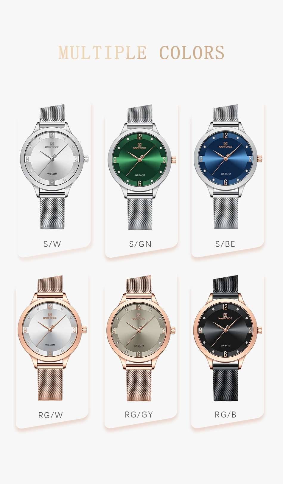 NAVIFORCE Women Watches New Fashion Luxury Brand Women's Watch Stainless Strap Quartz Wrist Watch For Female Relogio Feminino NAVIFORCE Women Watches New Fashion Luxury Brand Women's Watch Stainless Strap Quartz Wrist Watch For Female Relogio Feminino