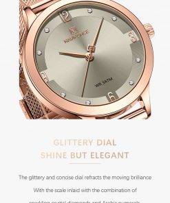 NAVIFORCE Women Watches New Fashion Luxury Brand Women's Watch Stainless Strap Quartz Wrist Watch For Female Relogio Feminino Women Quartz Watches