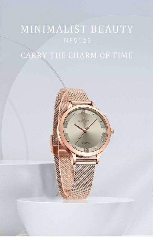 NAVIFORCE Women Watches New Fashion Luxury Brand Women's Watch Stainless Strap Quartz Wrist Watch For Female Relogio Feminino Women Quartz Watches