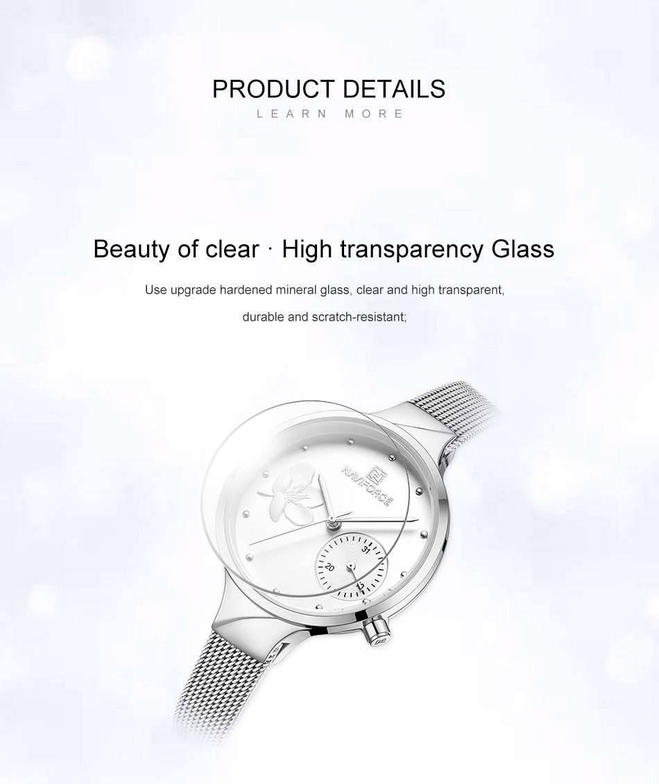 NAVIFORCE Women Watches Top Luxury Brand Fashion Steel Quartz Watch Ladies Waterproof Flower Girl Clock relogio feminino NAVIFORCE Women Watches Top Luxury Brand Fashion Steel Quartz Watch Ladies Waterproof Flower Girl Clock relogio feminino