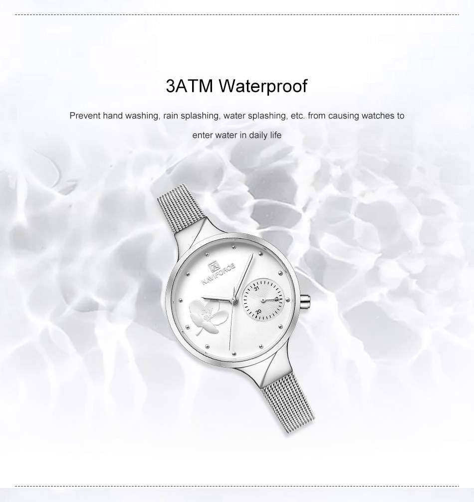 NAVIFORCE Women Watches Top Luxury Brand Fashion Steel Quartz Watch Ladies Waterproof Flower Girl Clock relogio feminino NAVIFORCE Women Watches Top Luxury Brand Fashion Steel Quartz Watch Ladies Waterproof Flower Girl Clock relogio feminino