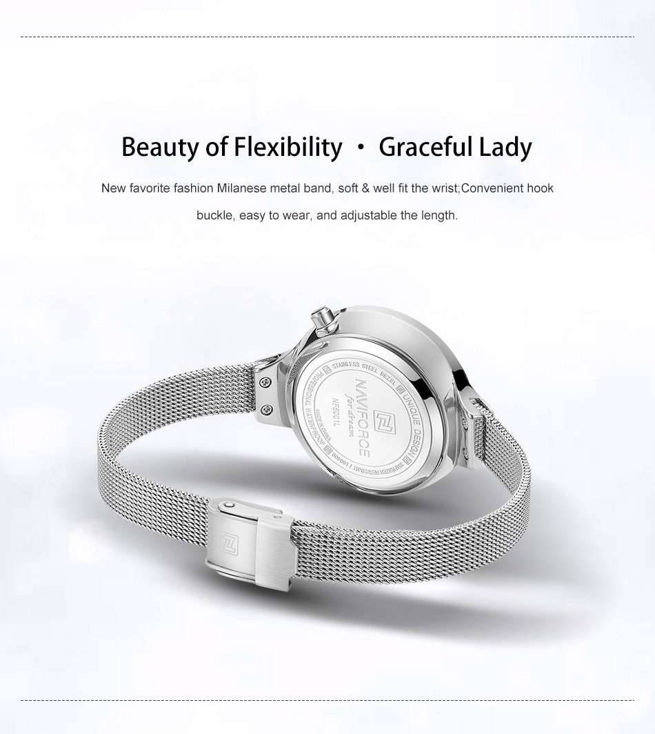 NAVIFORCE Women Watches Top Luxury Brand Fashion Steel Quartz Watch Ladies Waterproof Flower Girl Clock relogio feminino NAVIFORCE Women Watches Top Luxury Brand Fashion Steel Quartz Watch Ladies Waterproof Flower Girl Clock relogio feminino