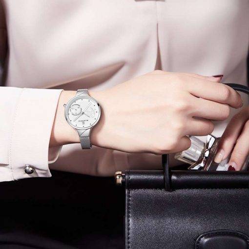 NAVIFORCE Women Watches Top Luxury Brand Fashion Steel Quartz Watch Ladies Waterproof Flower Girl Clock relogio feminino Women Quartz Watches