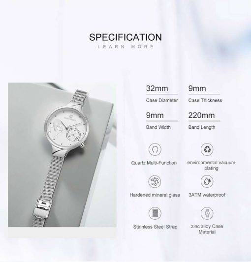 NAVIFORCE Women Watches Top Luxury Brand Fashion Steel Quartz Watch Ladies Waterproof Flower Girl Clock relogio feminino Women Quartz Watches