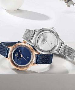 New NAVIFORCE Creative Simple Quartz Watch Women's Steel Mesh Dress Watches Girl Clock Ladies Bracelet Watch Relogios Feminino Women Quartz Watches 