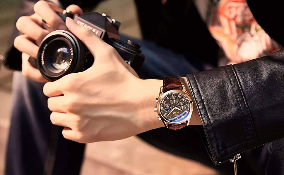 OLEVS Top Brand Mens Quartz Watch Noctilucent Business Waterproof Luxury Watch Leather Strap Relogio Masculino OLEVS Top Brand Mens Quartz Watch Noctilucent Business Waterproof Luxury Watch Leather Strap Relogio Masculino