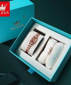 OLEVS Women's Quartz Watch Luxury Lmported Movement Gold Waterproof Elegant Diamond Set Jewellery Women Wrist Watch Women Quartz Watches