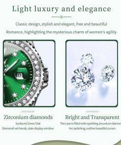 OLEVS Women's Watches Top Brand Original Quartz Ladies Watch Luxury Bezel Diamond Wristwatch Waterproof Enlarge Date New Arrival Women Quartz Watches 