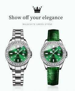 OLEVS Women's Watches Top Brand Original Quartz Ladies Watch Luxury Bezel Diamond Wristwatch Waterproof Enlarge Date New Arrival Women Quartz Watches 
