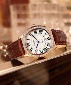 ROCOS Luxury Women Watch Fashion Elegant Diamond Wristwatch Leather Ladies Watch Waterproof Quartz Watch relojes para mujer Women Quartz Watches 