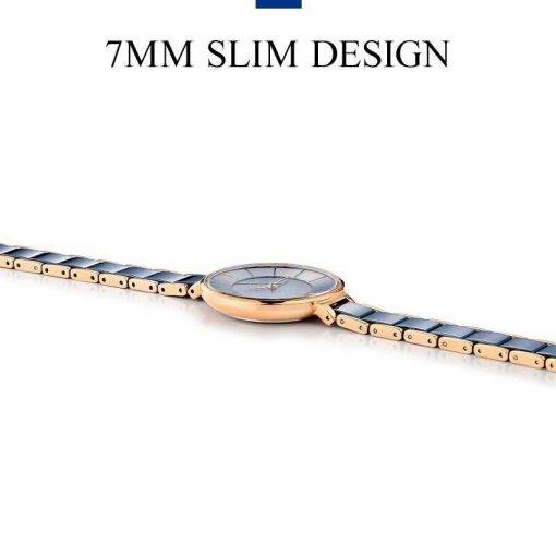 ROCOS Women's Ceramic Quartz Watch Fashion Elegant Luxury Ladies Watches Waterproof Quartz Watch for Women Slim Ceramic Clock Women Quartz Watches