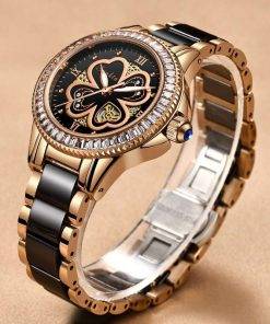 SUNKTA Women Watches Women Dress Fashion Gifts Clocks Luxury Brand Quartz Ceramics Bracelet Wrist Watches For Women Montre Femme Women Quartz Watches