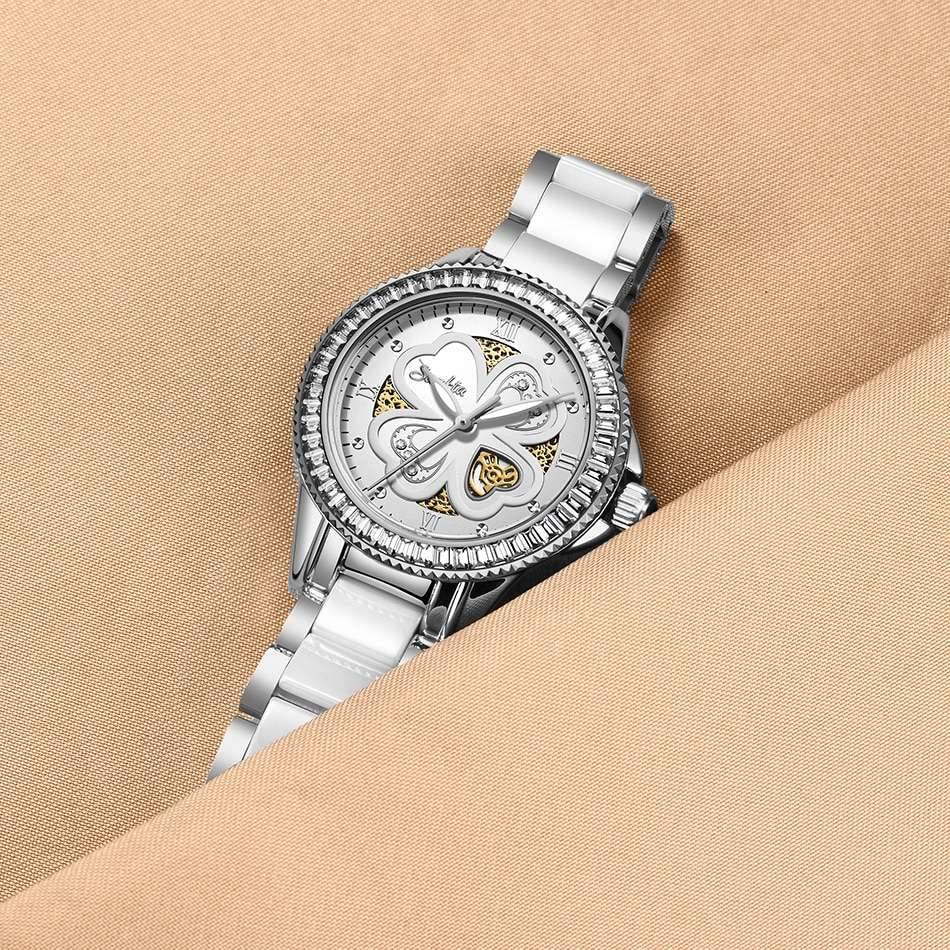 SUNKTA Women Watches Women Dress Fashion Gifts Clocks Luxury Brand Quartz Ceramics Bracelet Wrist Watches For Women Montre Femme