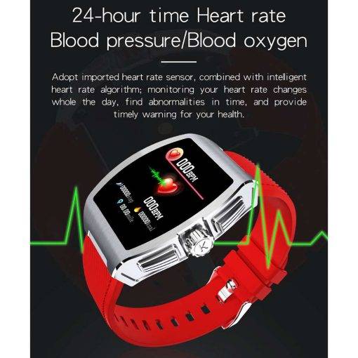 Smart Watch for Men Women Tonneau Watch with Temperature Monitor Bluetooth Heart Rate Blood Pressure Waterproof Watches часы C1 Men Sports & Smartwatches