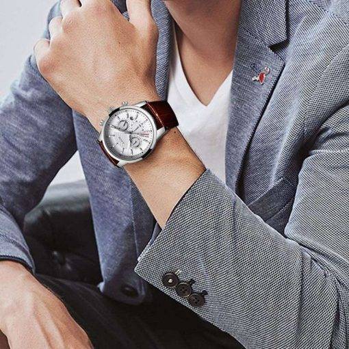 Watches Mens 2022 LIGE Top Brand Luxury Casual Leather Quartz Men's Watch Business Clock Male Sport Waterproof Date Chronograph Men Quartz Watches